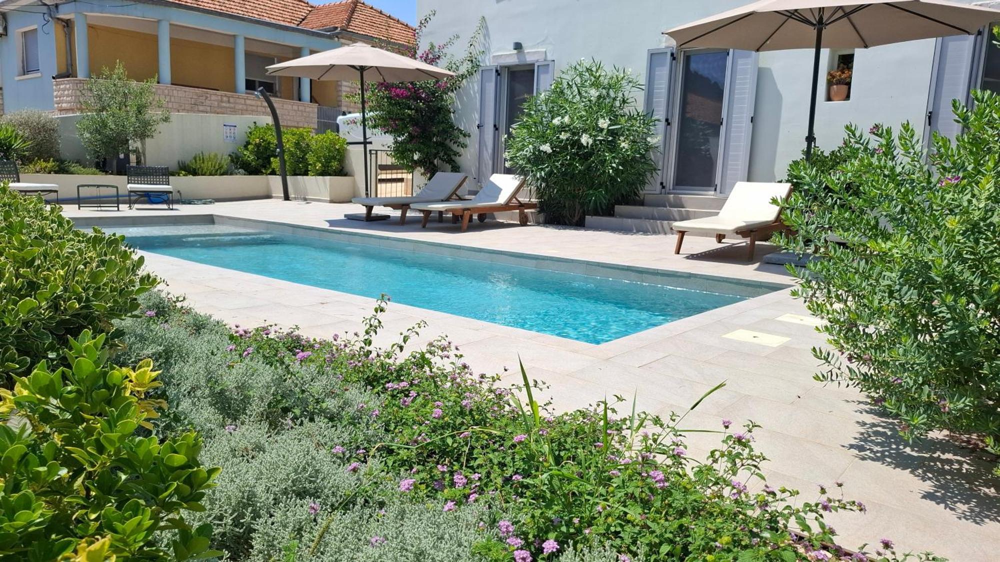 Villa Mira With A Heated Pool And A Sea View Bozava Bagian luar foto